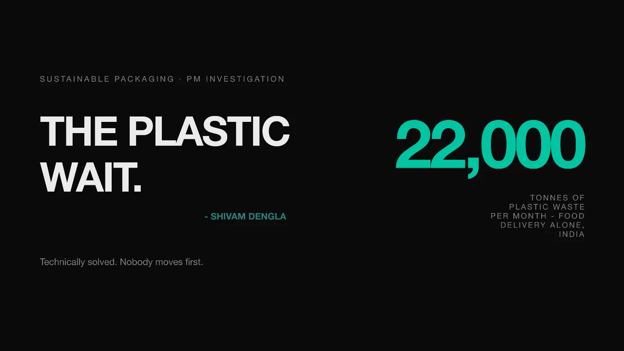 The Plastic Wait cover: sustainable packaging investigation